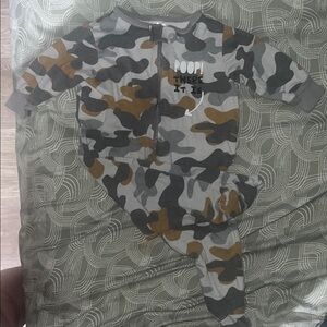 Camouflage Kids Footie Pajamas